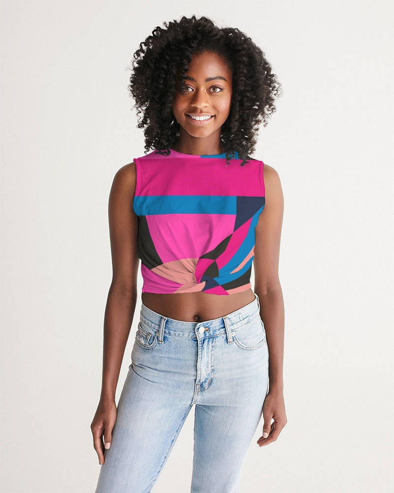 Abstract Kaleidoscope Crop Top