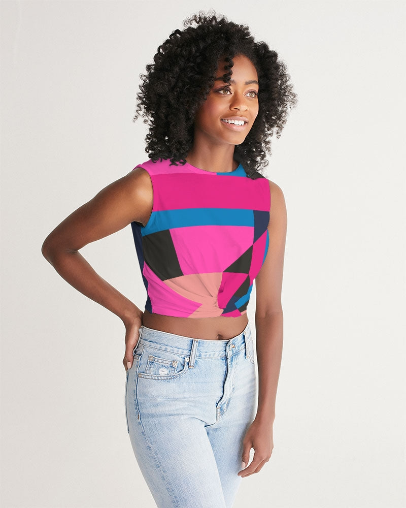 Abstract Kaleidoscope Crop Top