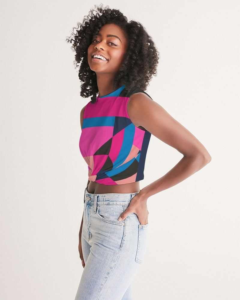 Abstract Kaleidoscope Crop Top
