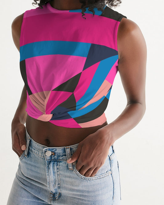 Abstract Kaleidoscope Crop Top